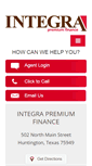 Mobile Screenshot of integrapremiumfinance.com